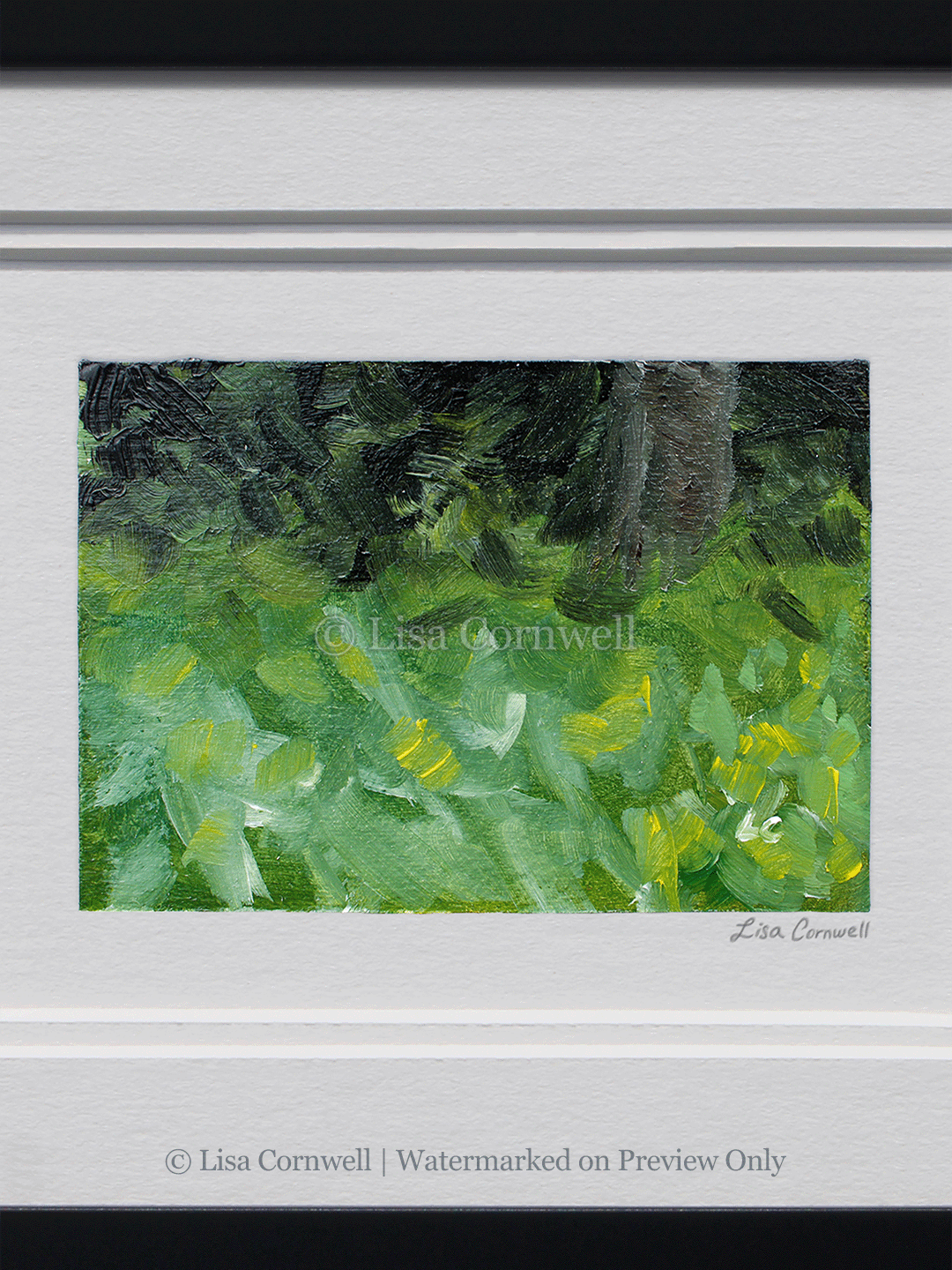 Two Mile Crabapple: Framed Plein Air Color Match Illusion — Lisa